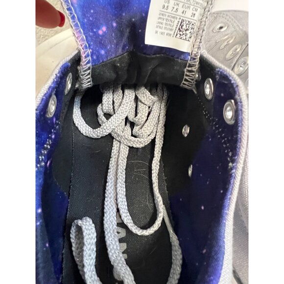 Converse All Star Chuck Taylor Gray Slip-On Sneakers With Galaxy Print Interior - Picture 8 of 8